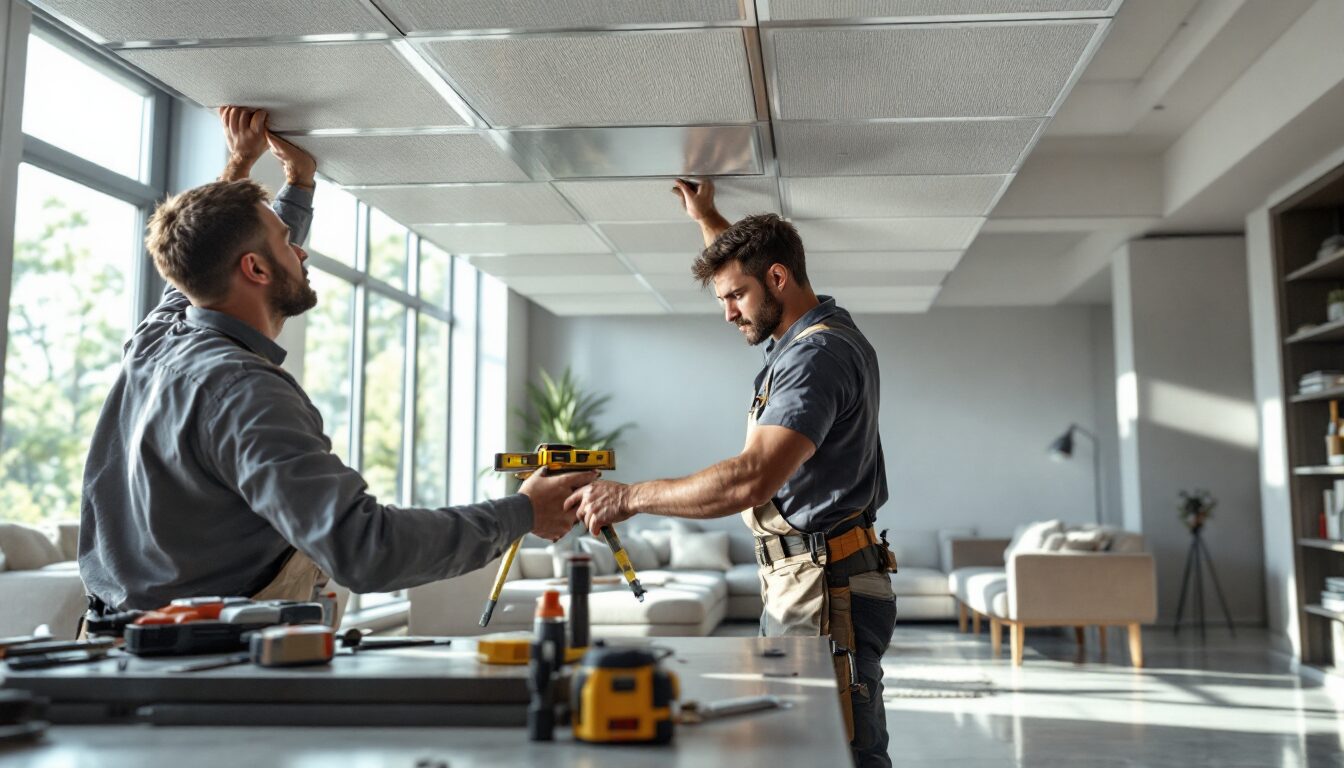 comment faire faux plafond suspendu